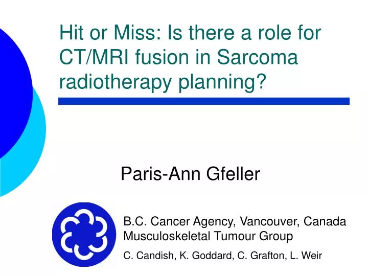 hit or miss is there a role for ct mri fusion in sarcoma radiotherapy planning