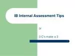 IB Internal Assessment Tips - slide 1