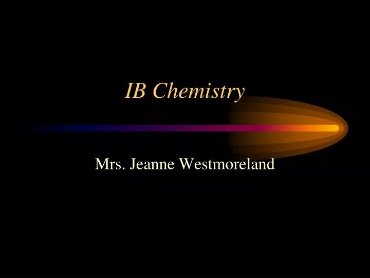 ib chemistry