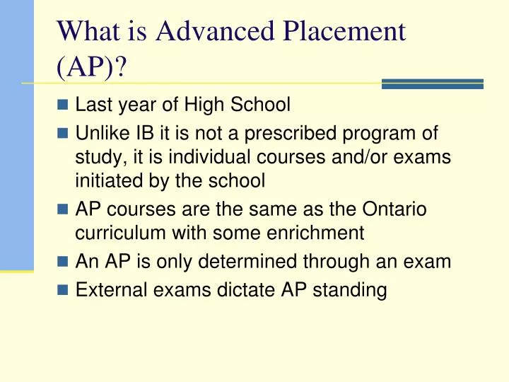 what is advanced placement ap