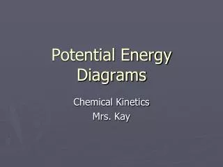 Potential Energy Diagrams