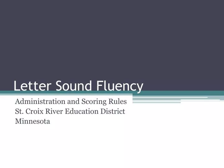 letter sound fluency