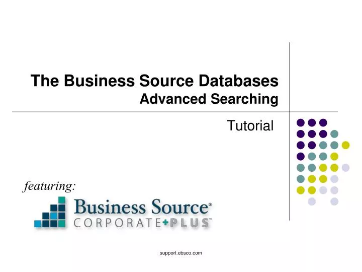 the business source databases advanced searching