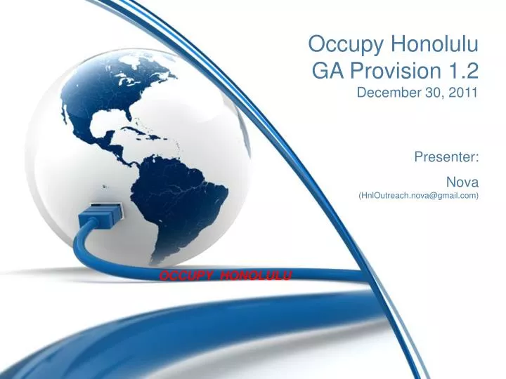 occupy honolulu ga provision 1 2 december 30 2011