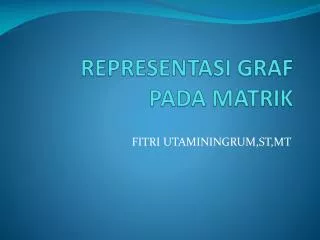 representasi graf pada matrik