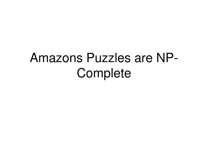 amazons puzzles are np complete
