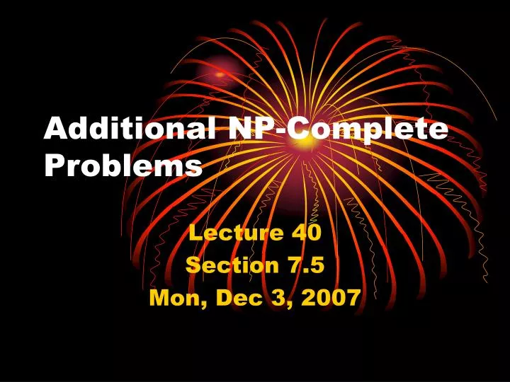additional np complete problems