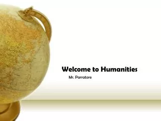 welcome to humanities
