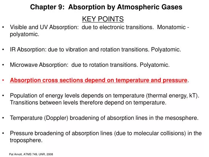 chapter 9 absorption by atmospheric gases