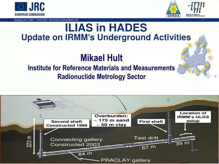 ilias in hades update on irmm s underground activities