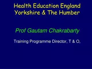 Health Education England Yorkshire &amp; The Humber