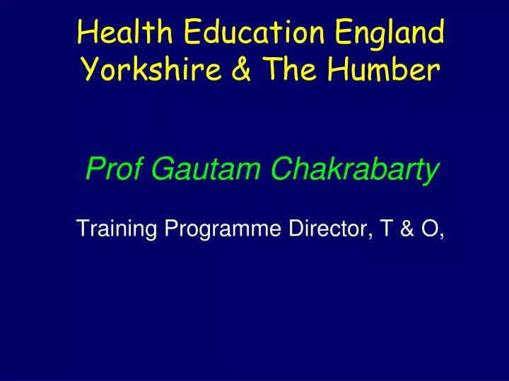 health education england yorkshire the humber