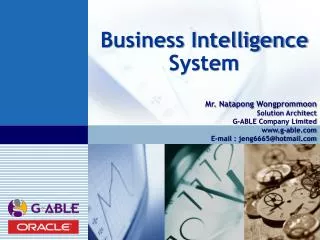 Business Intelligence System