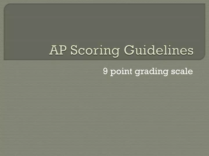 ap scoring guidelines