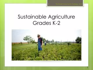 Sustainable Agriculture Grades K-2