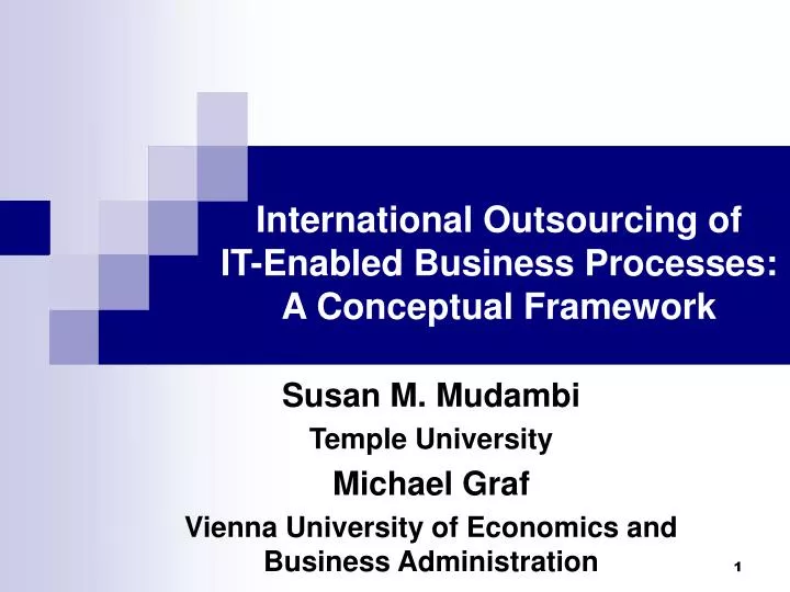 international outsourcing of it enabled business processes a conceptual framework