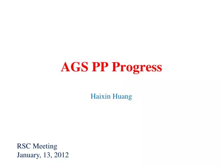 ags pp progress