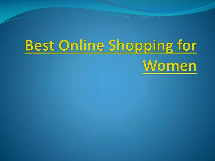 best online shopping for women