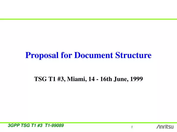 proposal for document structure