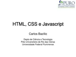 html css e javascript