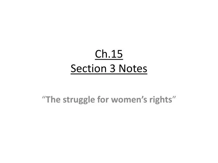 ch 15 section 3 notes