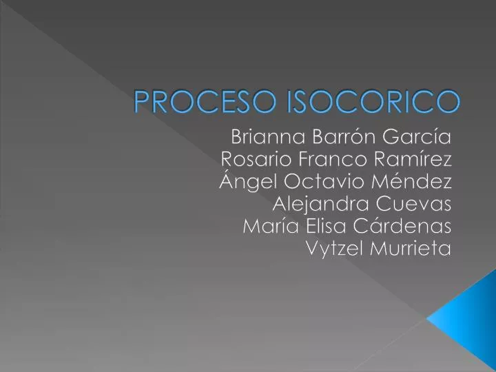 proceso isocorico