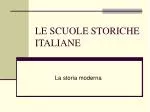 LE SCUOLE STORICHE ITALIANE - slide 1