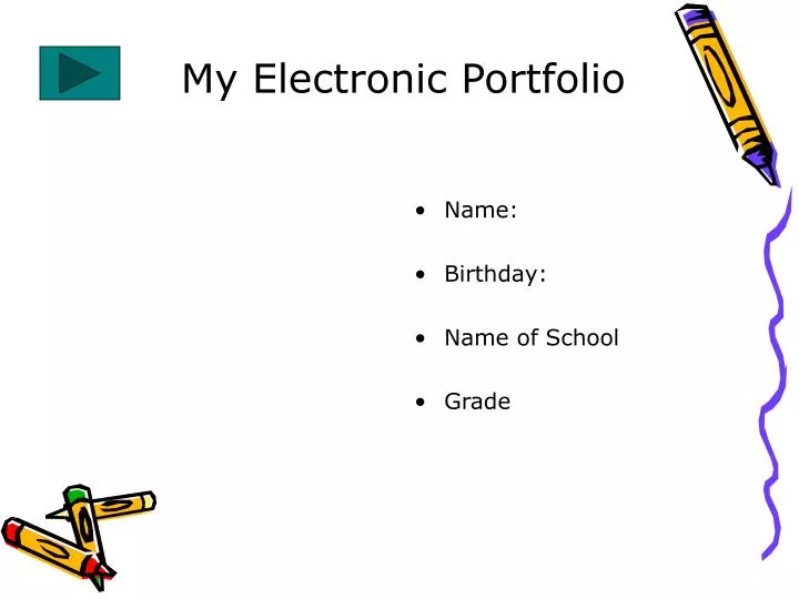 my electronic portfolio