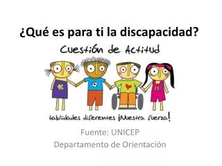 qu es para ti la discapacidad