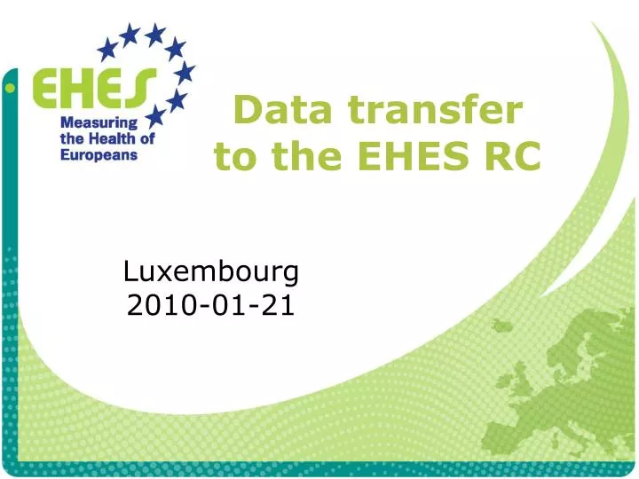 data transfer to the ehes rc