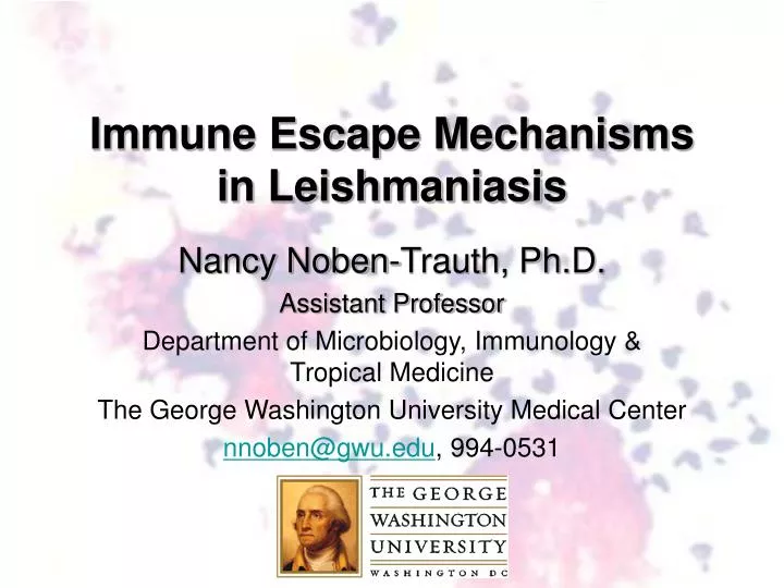 immune escape mechanisms in leishmaniasis