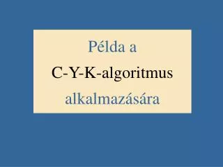 p lda a c y k algoritmus alkalmaz s ra