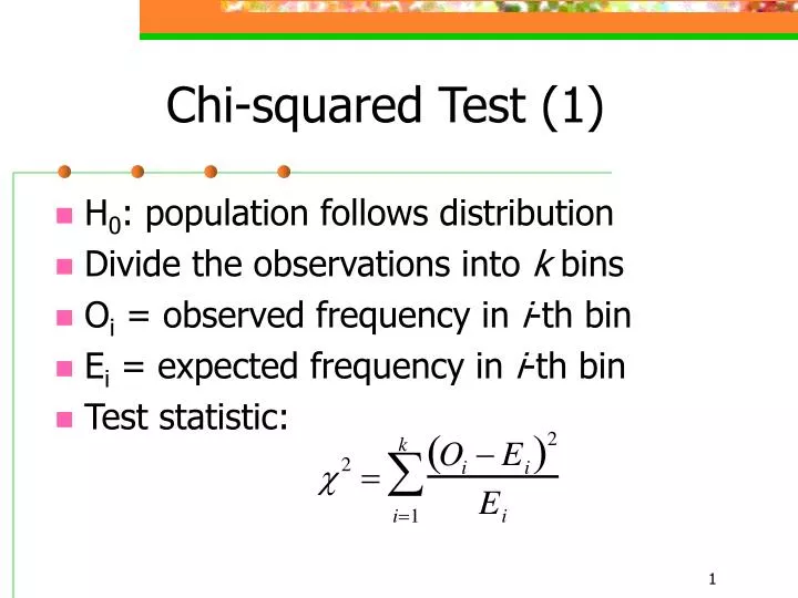 chi squared test 1