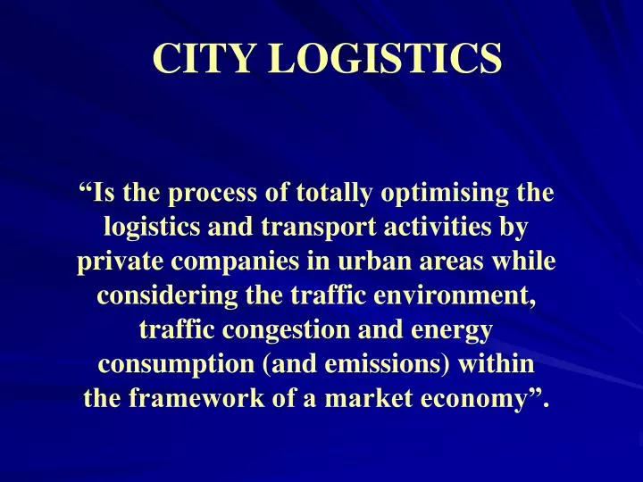 city logistics