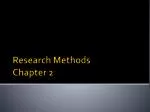 Research Methods Chapter 2 - slide 1