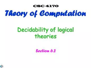 Decidability of logical theories