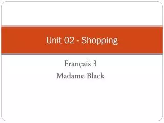 unit 02 shopping