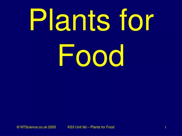 plants for food