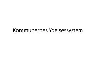 kommunernes ydelsessystem