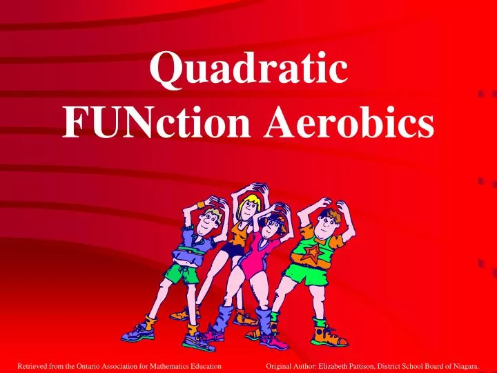 quadratic function aerobics