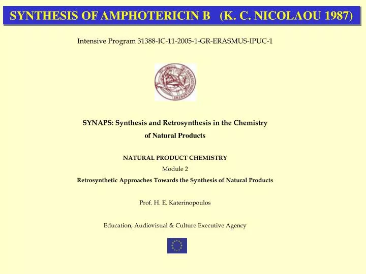 synthesis of amphotericin b k c nicolaou 1987