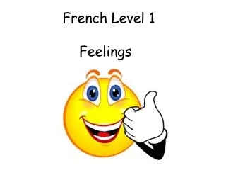 French Level 1