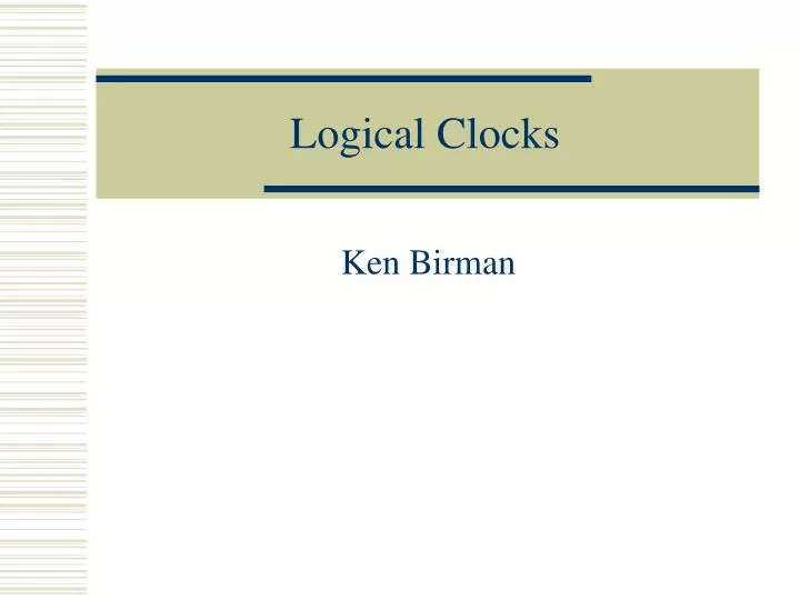 logical clocks