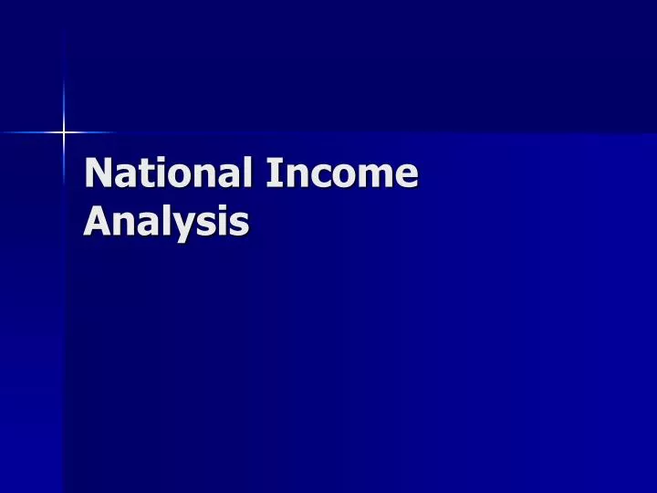 national income analysis