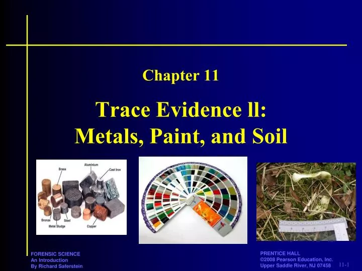 trace evidence ll metals paint and soil