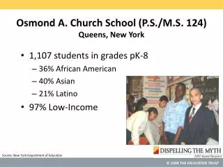 Osmond A. Church School (P.S./M.S. 124) Queens, New York