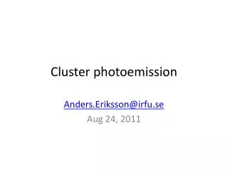Cluster photoemission