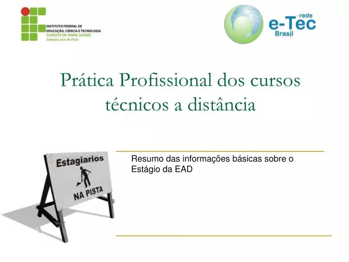 pr tica profissional dos cursos t cnicos a dist ncia