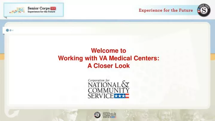 welcome to working with va medical centers a closer look