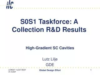 S0S1 Taskforce: A Collection R&amp;D Results